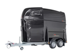 Veetrailer met gesloten laadruimte voor transport en opslag.