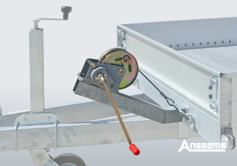 Handlier met steun voor aanhangwagens - eenvoudig te gebruiken en stevig voor veilig vervoer.