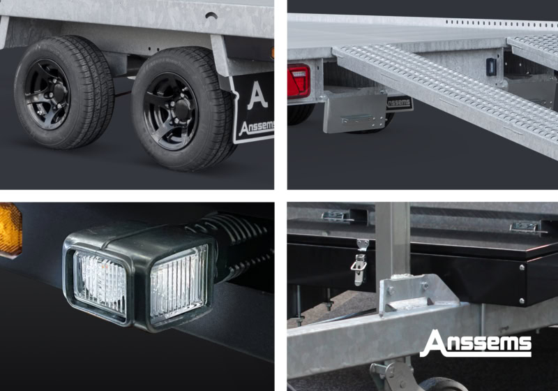 Anssems multitransporter MSX Go-Getter met stevige wielen en robuuste constructie.