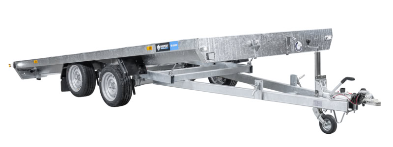 Aanhangwagen voor het vervoeren van goederen en materialen.