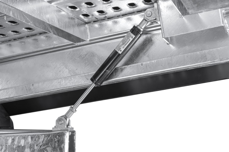 Hydraulische schokdemper voor aanhangwagen stabiliteit.