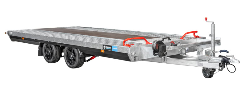 Aanhangwagen voor het vervoeren van goederen en materialen.