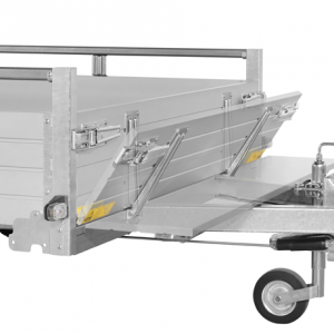 Veiligheidssysteem voor aanhangwagens met hydraulische klep.