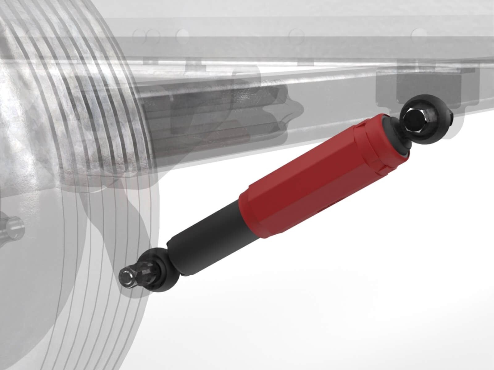 Veerdemper voor schokbreker aanhangwagen.