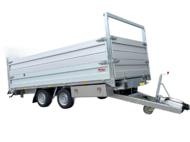 TwinTrailer kipper en transporter, 3500kg, 402×192 cm, ideaal voor zwaar transport.