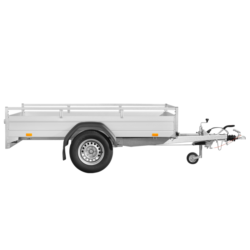 Aanhangwagen met laadbak voor transport en opslag.